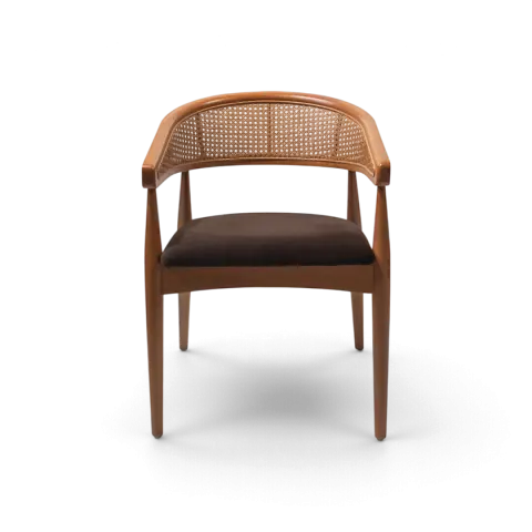 Tiger with Cane Webbing Chair