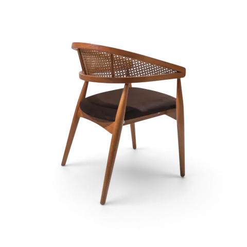 Tiger with Cane Webbing Chair